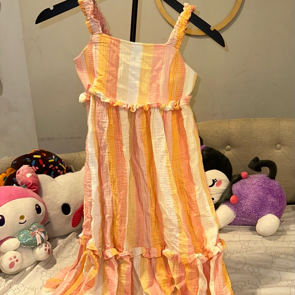 Haute Hippie Kids Dress in Pink, Orange, and White